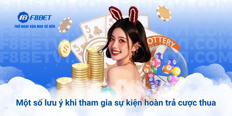 Một số lưu ý khi tham gia sự kiện hoàn trả cược thua